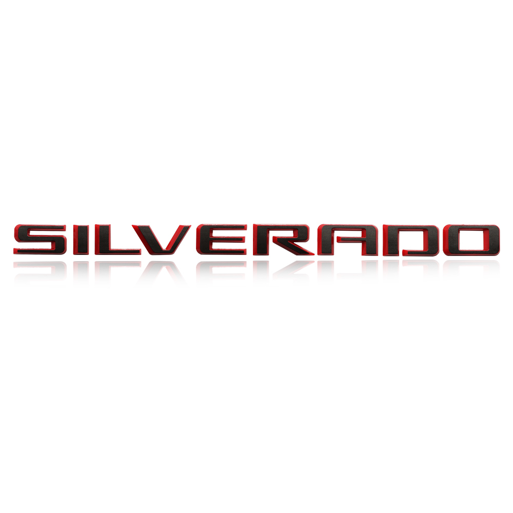 1pcs 2019-2025 Silverado 1500 2500 Plastic Tailgate Letters Black Red Chevrolet 23400409