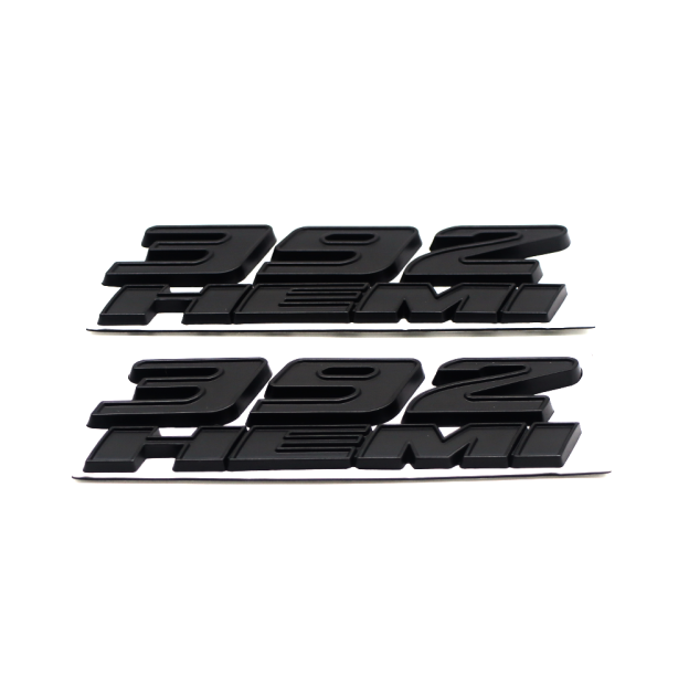 2PCS 392 HEMI SRT Charger Challenger Durango Zinc alloy Side Fender Badge 3D Decals Matte Black Dodge 68086136AE