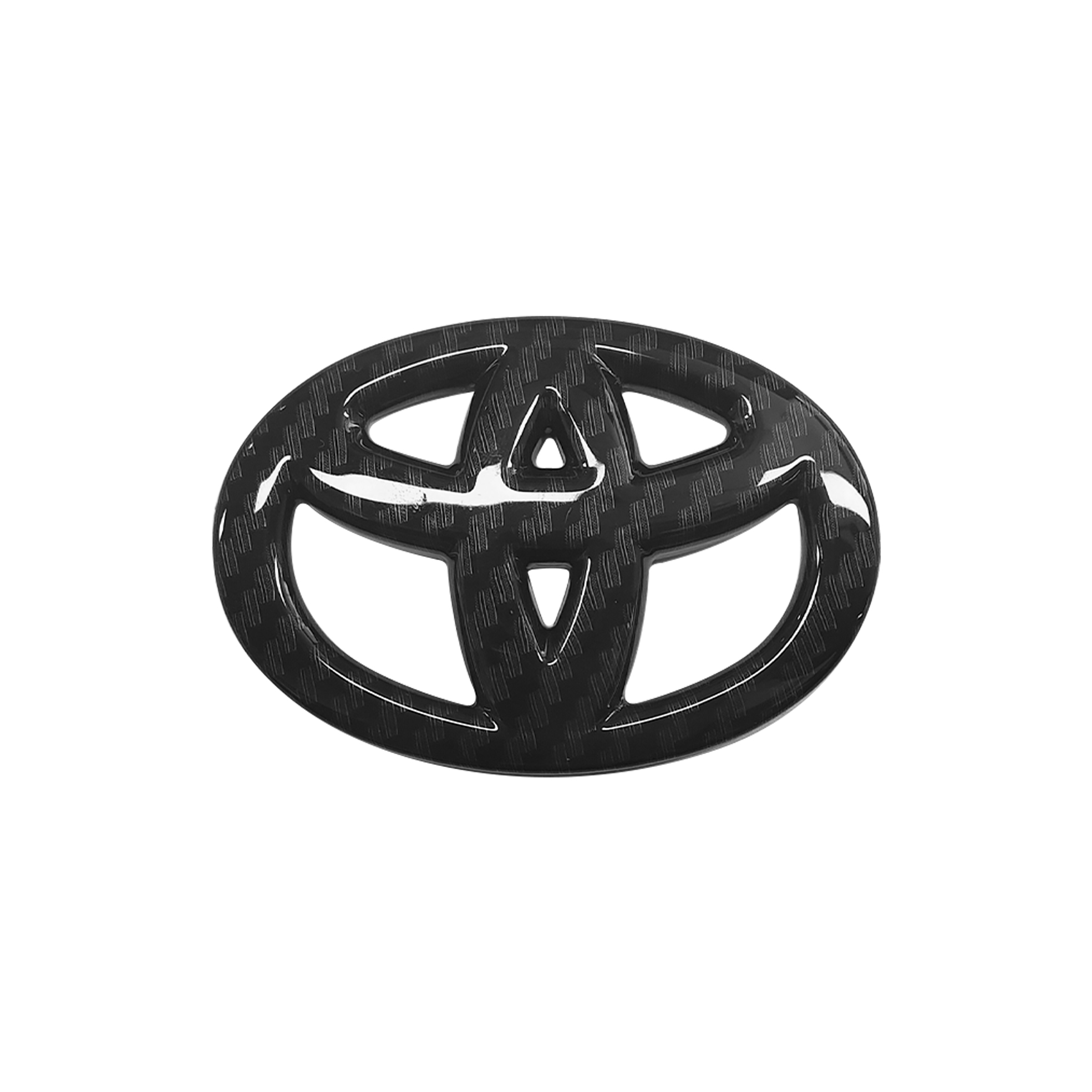 1PC 2000-2021 Tacoma 4runner Tundra Plastic Steering Wheel Emblem Overlay Protector Carbon Fiber Style Toyota 