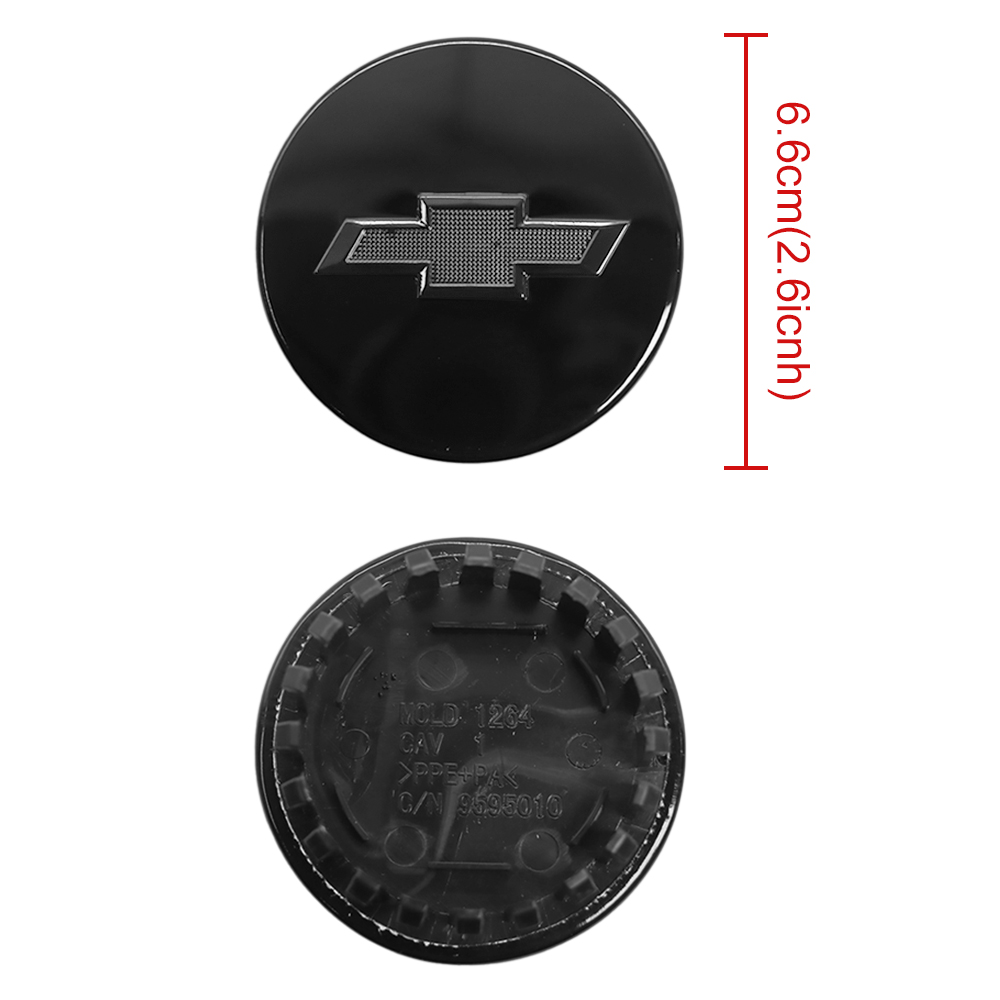 4Pcs 2016-2019 Camaro Colorado Traverse Plastic Wheel Center Caps Gloss Black Chevrolet 9595010