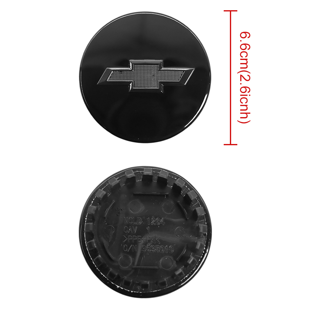 4Pcs 2016-2019 Camaro Colorado Traverse Plastic Wheel Center Caps Gloss Black Chevrolet 9595010