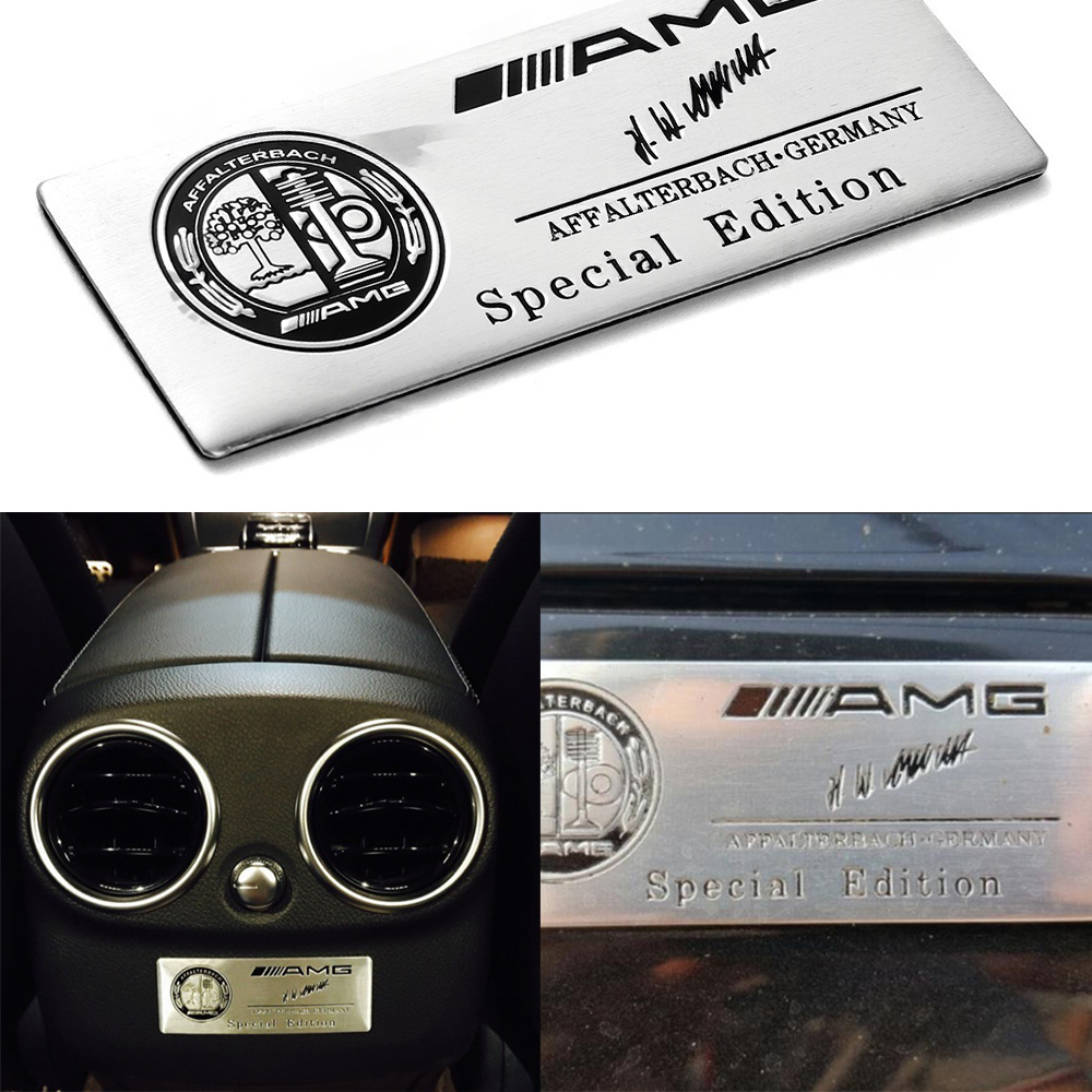 1Pcs Universal AMG Affalterbach Special Edition Interior Side Rear Badge Benz