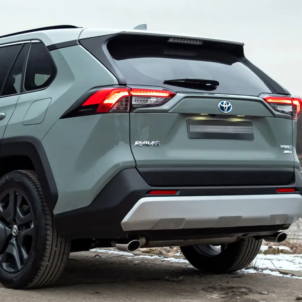 8PCS 2019-2025 Rav4 Hybrid Limited AWD ABS Plastic Overlay Side Door Rear Emblem Matte Black Toyota PT948-42199-02
