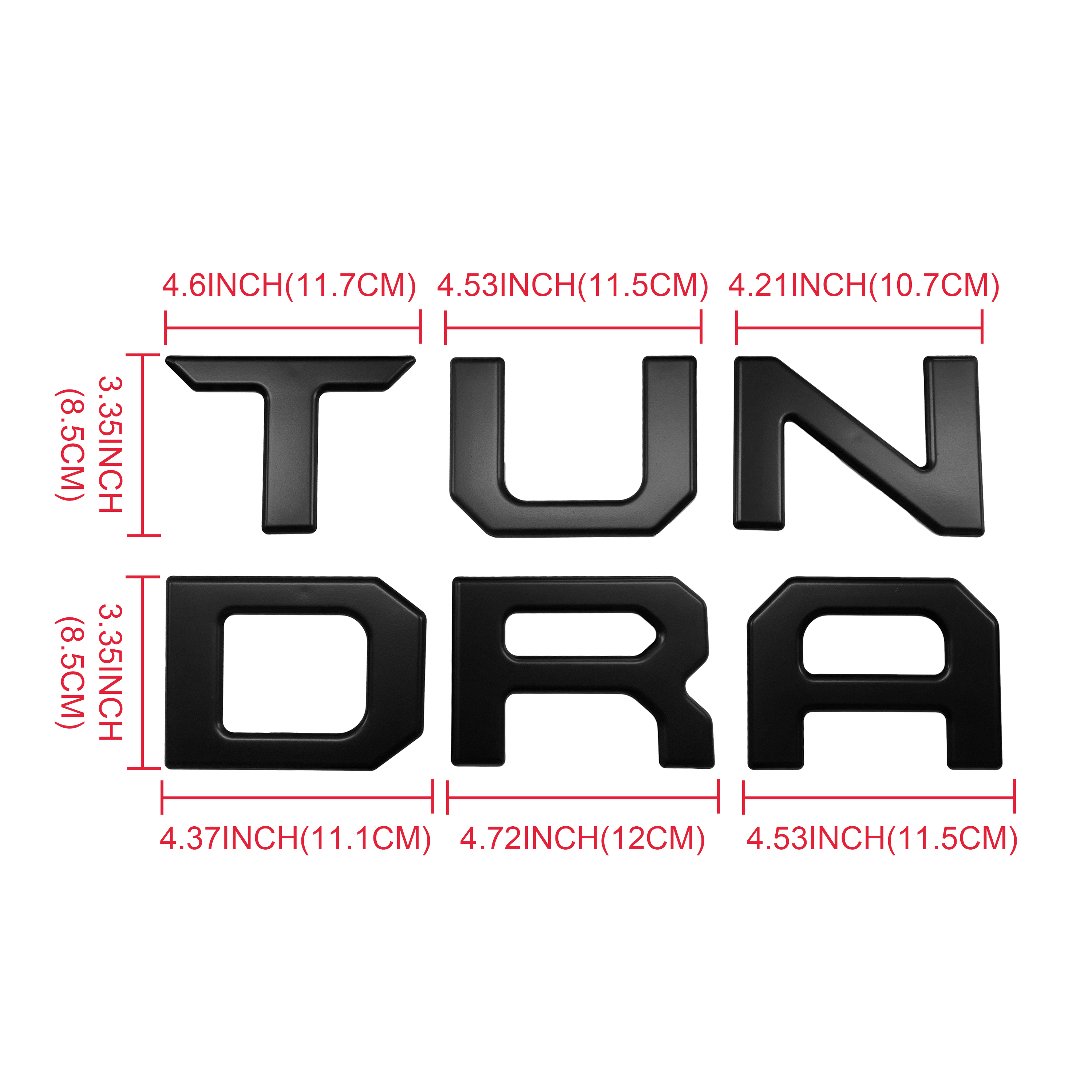 1Pc 2022-2026 Tundra ABS Plastic Rear Trunk Tailgate Letters Matte Black Toyota