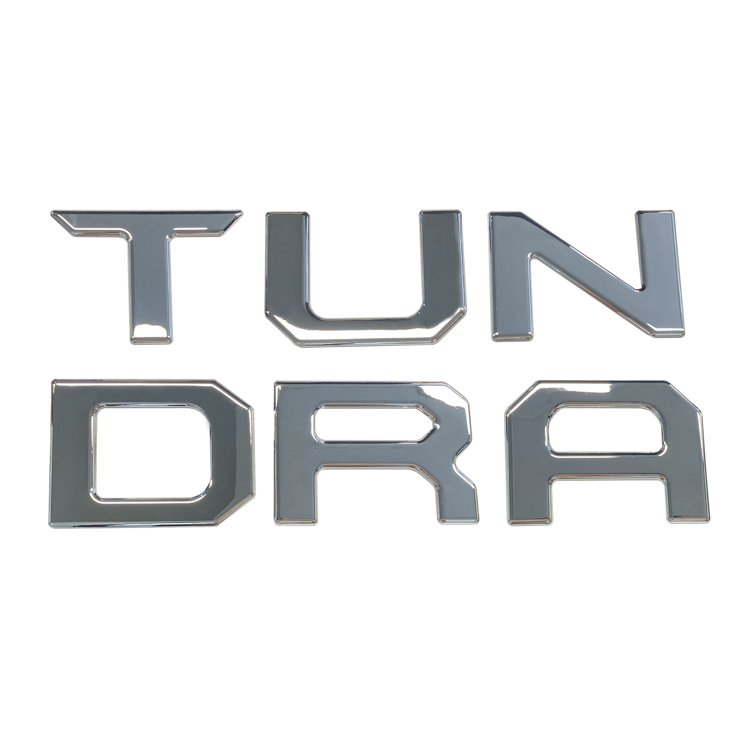 1Pc 2022-2026 Tundra ABS Plastic Rear Trunk Tailgate Letters Gloss Silver Toyota