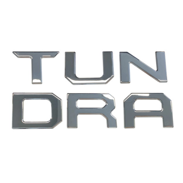 1Pc 2022-2026 Tundra ABS Plastic Rear Trunk Tailgate Letters Gloss Silver Toyota