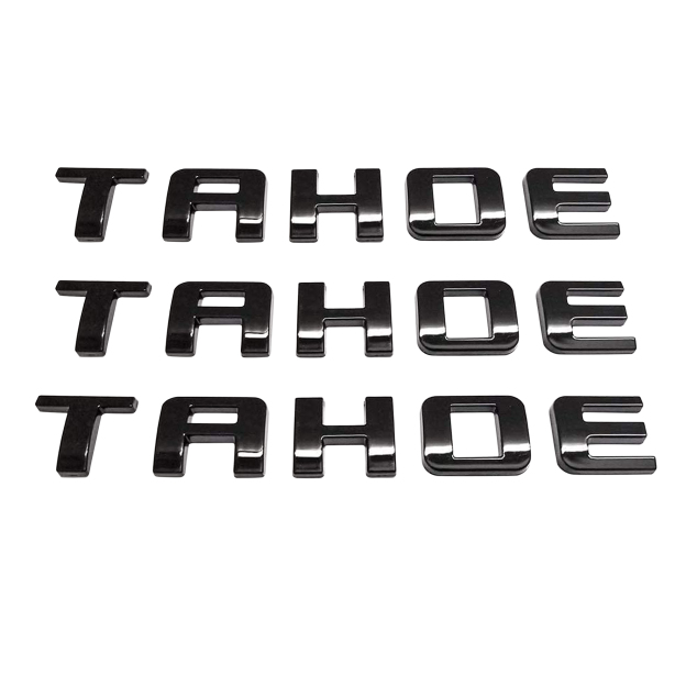 3Pcs 2007-2020 Tahoe ABS Plastics Letter Gloss Black Chevrolet 