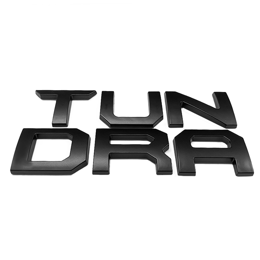 1Pc 2022-2026 Tundra ABS Plastic 3D Raised Front Grille Letters Matte Black Toyota