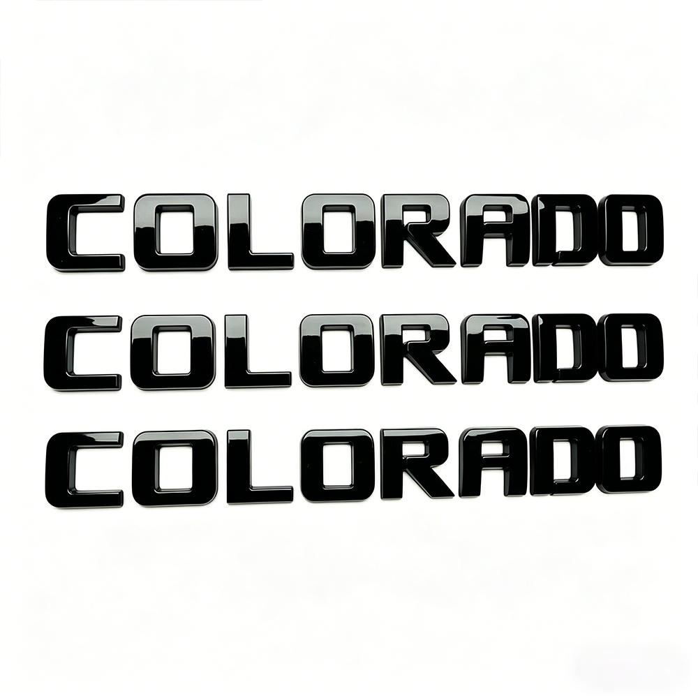 3Pcs 2007-2020 Colorado ABS Plastics Letter Gloss Black Chevrolet 