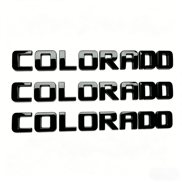 3Pcs 2007-2020 Colorado ABS Plastics Letter Gloss Black Chevrolet 