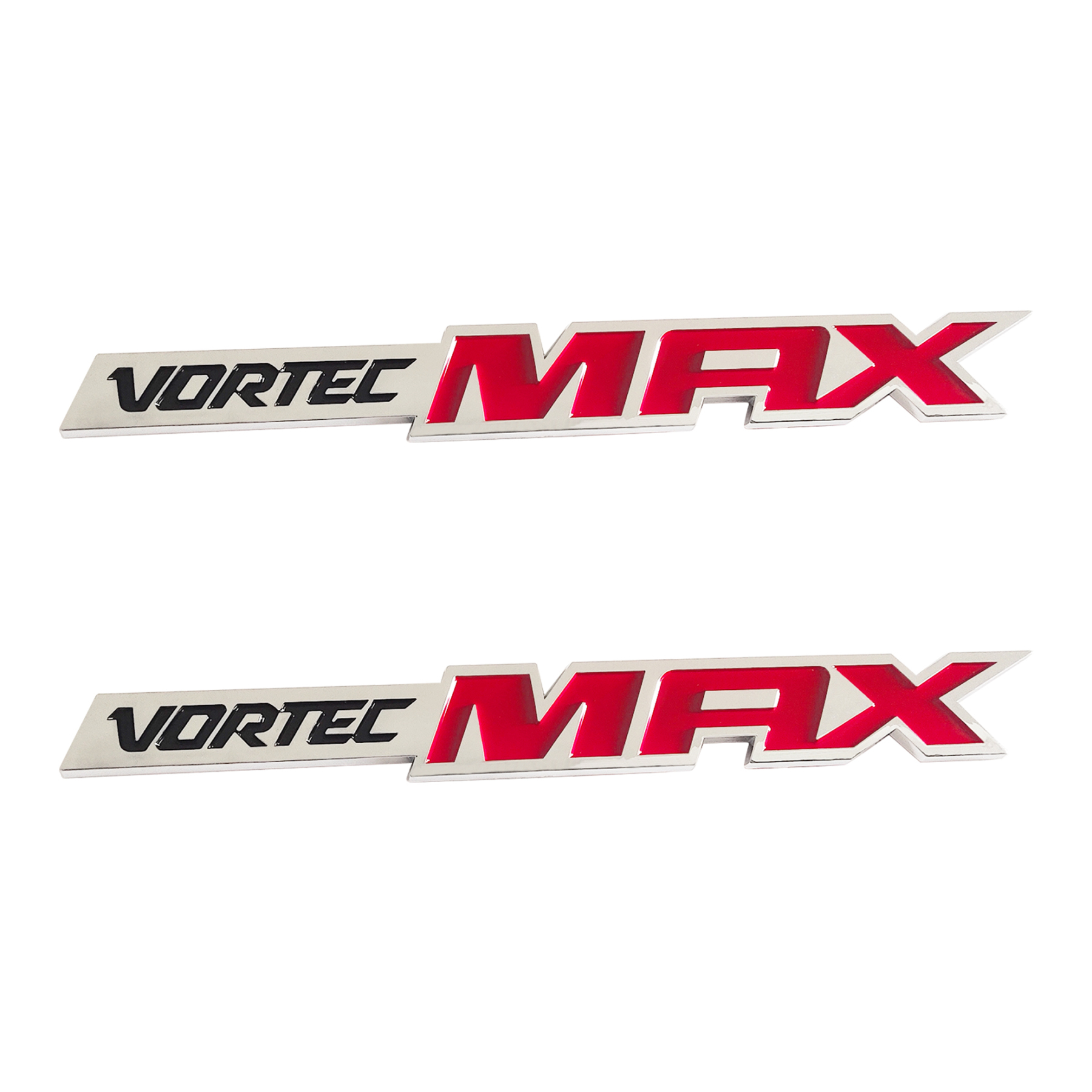 2Pcs Silverado Sierra ABS Plastics Vortec Max Fender Badge Red Silver Chevrolet