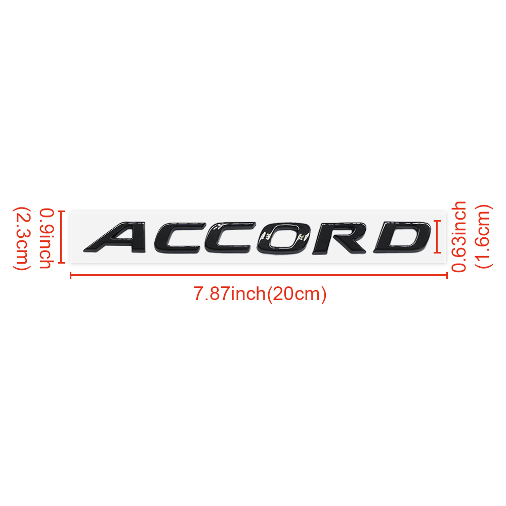 2Pcs 2018-2021 Accord ABS Plastics Rear Adhesive Letter Gloss Black Honda 08F20-TVA-100