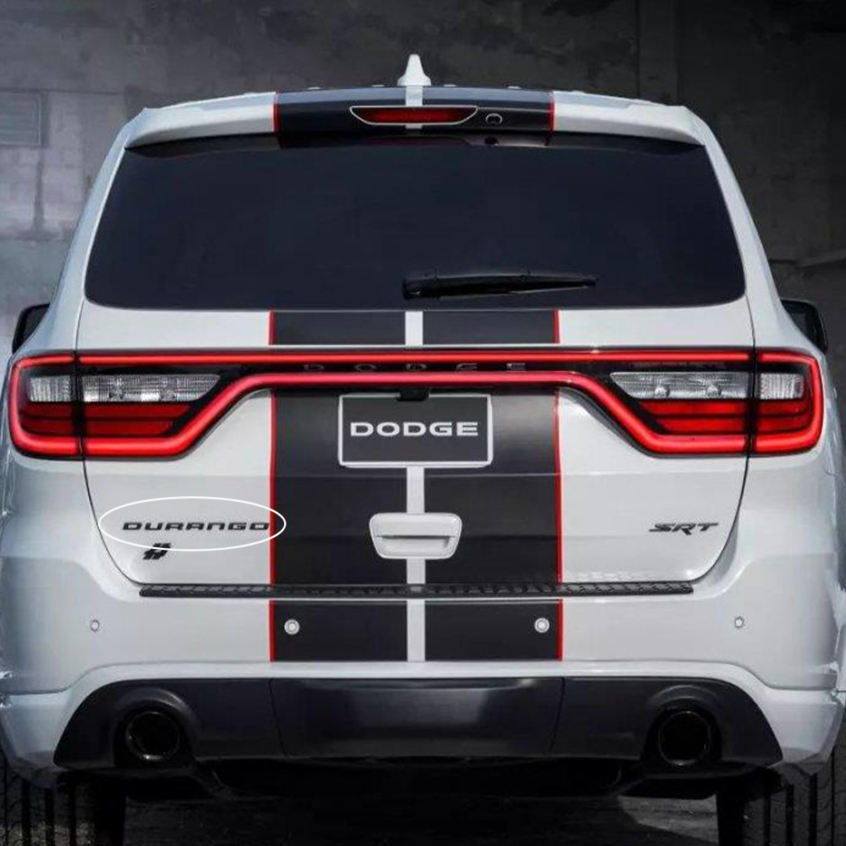 2011-2024 Durango ABS Tailgate Letter Gloss Black Dodge Decal Nameplate