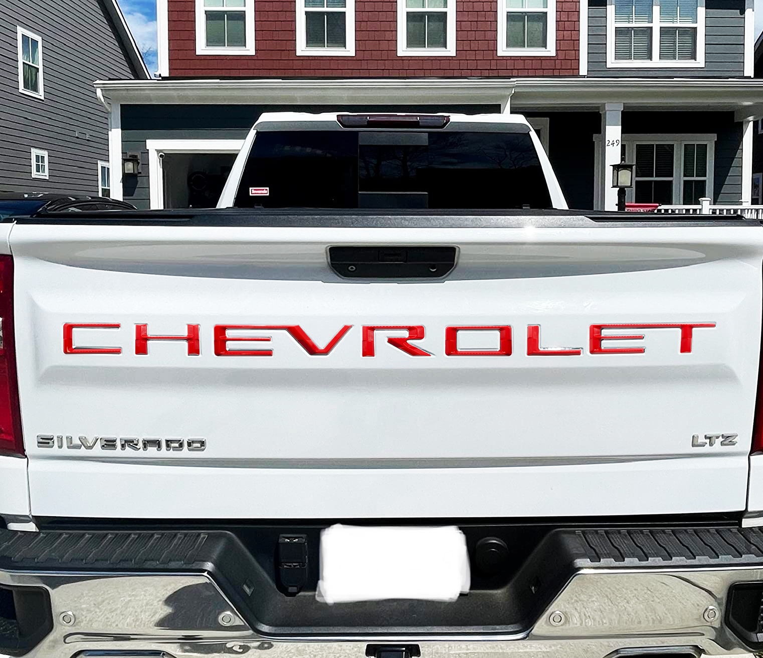 2019-2026 Silverado 1500 2500/3500HD ABS Plastic Tailgate Insert Letter Gloss Red Chevrolet