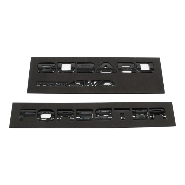 Forester Plastic Door Liftgate Trunk Letters Gloss Black Subaru 