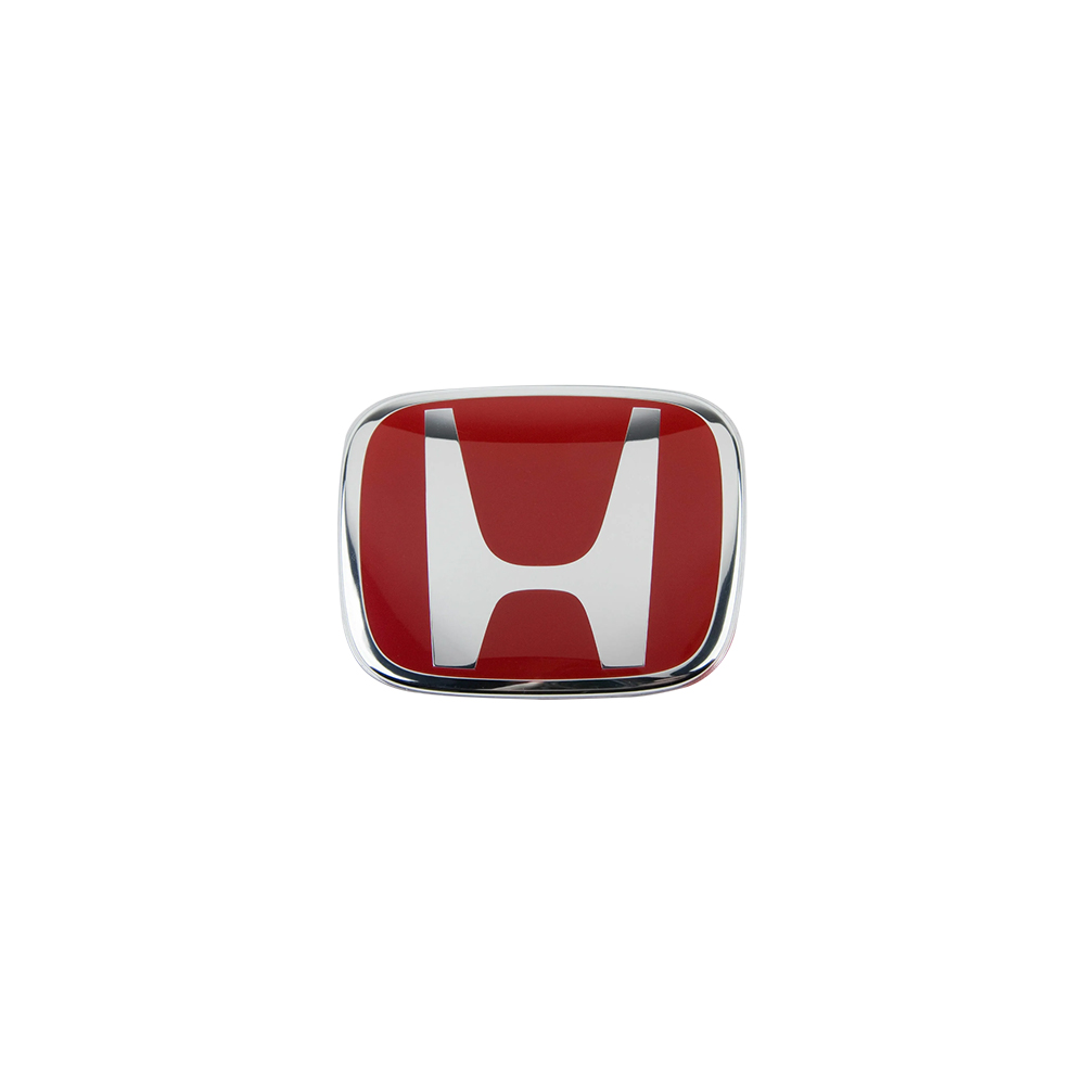 1Pc 2008-2016 Accord Civic Plastic H Steering Wheel Adhesive Badge Type B Red Honda 