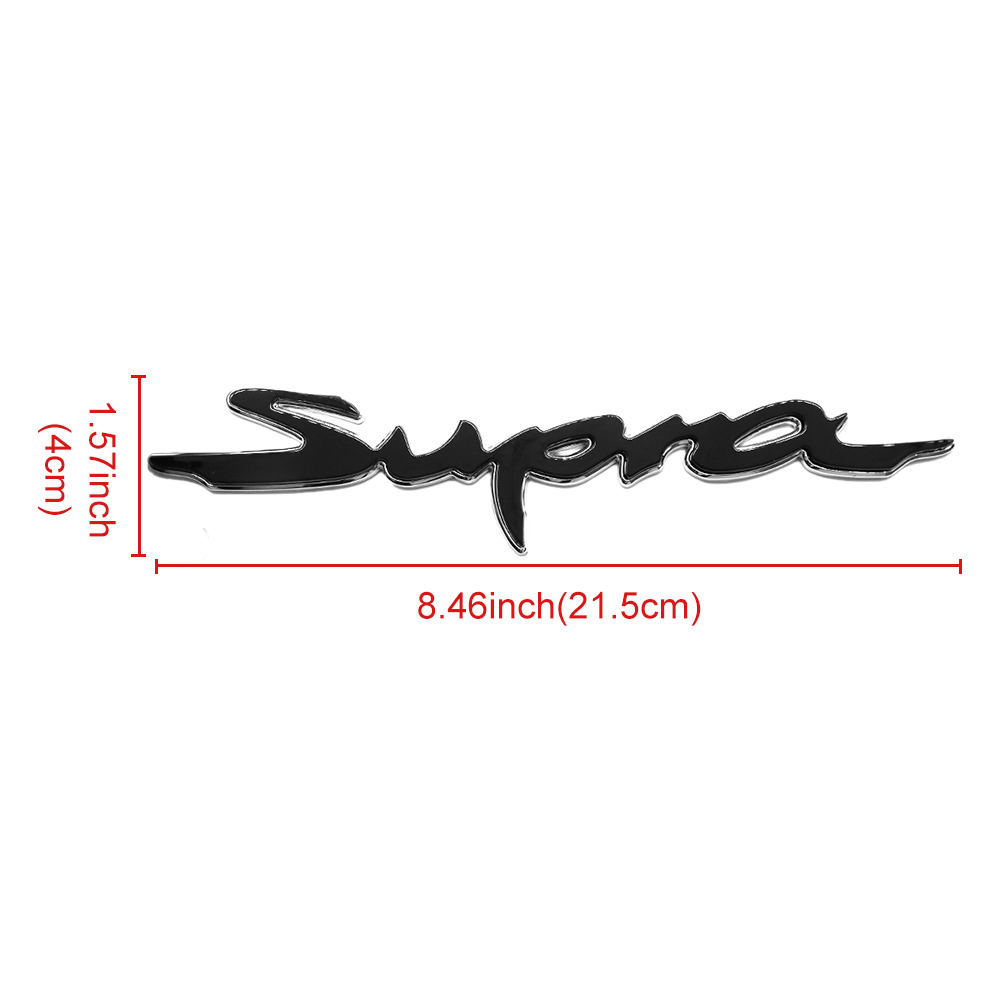1Pc Supra ABS Plastic 3D Rear Tailgate Letter Black Silver Toyota 90118-WA440