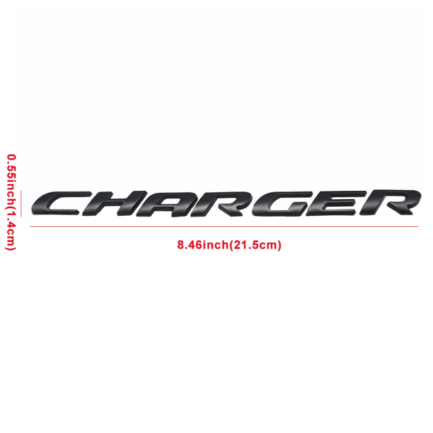 2015-2023 Charger Metal Tailgate Letter Black Dodge Rear Trunk Decal Nameplate