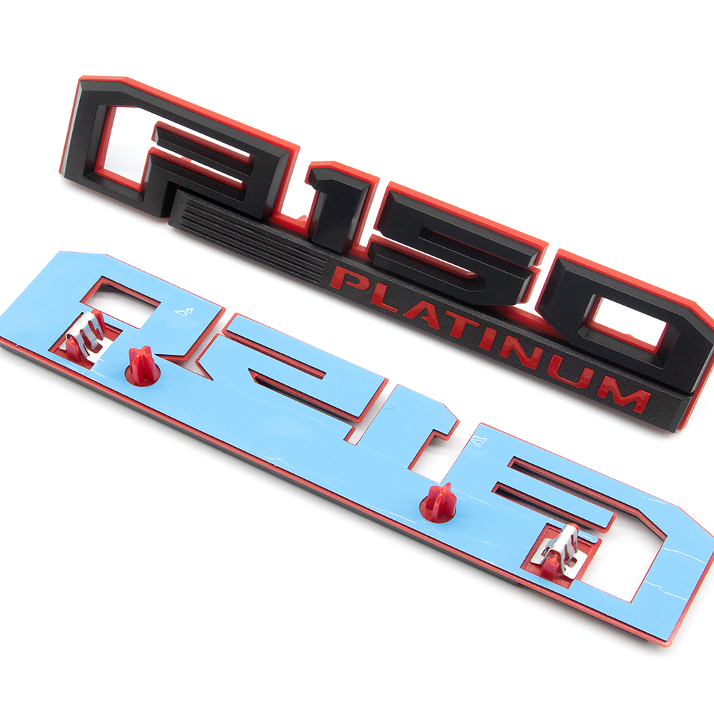 2pcs 2015-2020 For F150 Platinum Metal Side Fender Right Left Badge Nameplates Red Black Ford FL3Z-16720-C