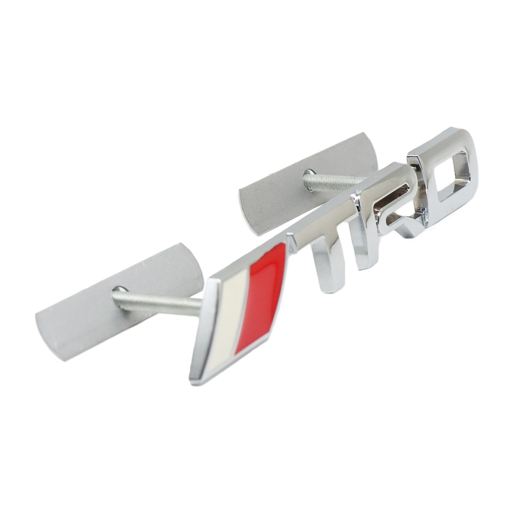 1PC TRD Front Grille Emblem Metal Chrome Toyota