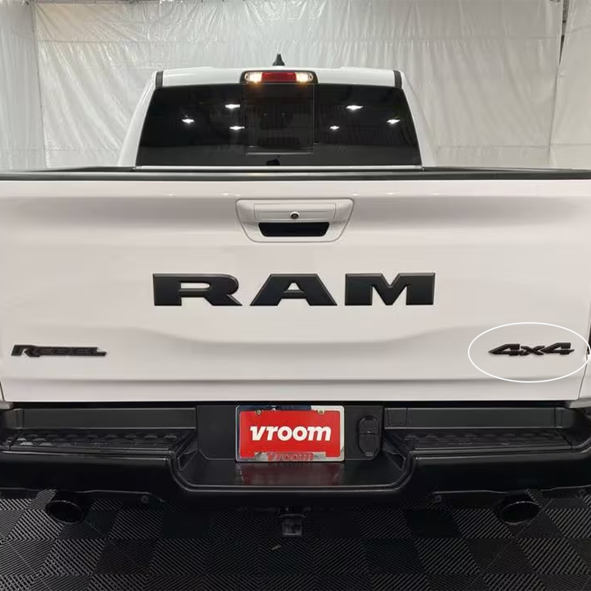 2019-2026 Ram 1500 2500 3500 ABS 4X4 Tailgate Badge Matte Black Dodge Rear Trunk Decal Nameplate