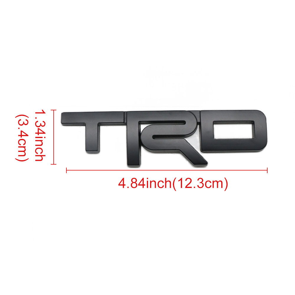 1PC TRD Emblem Rear Trunk Fender Side Metal Black Toyota
