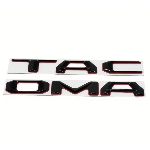 2024 2025 2026 Tacoma Abs Plastic Tailgate Letters Blackout Red Toyota 