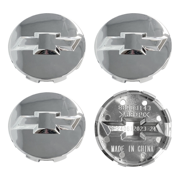 4Pcs 2007-2021 Silverado Suburban Tahoe Plastic Wheel Center Caps Gloss Silver Chevrolet 