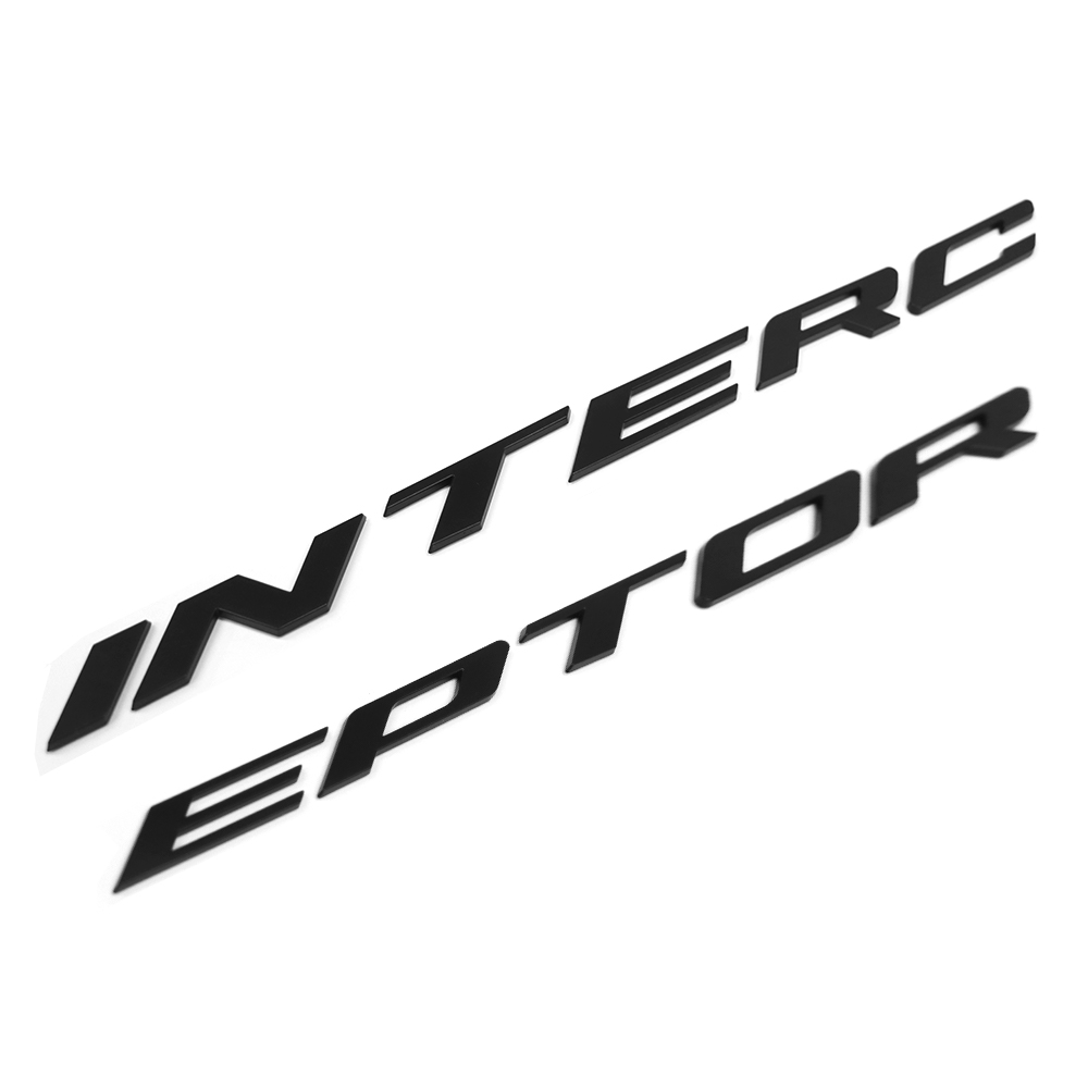 2014-2019 Explorer Interceptor Front Hood Letters ABS Matte Black Ford 3D Raised Stickers Decals