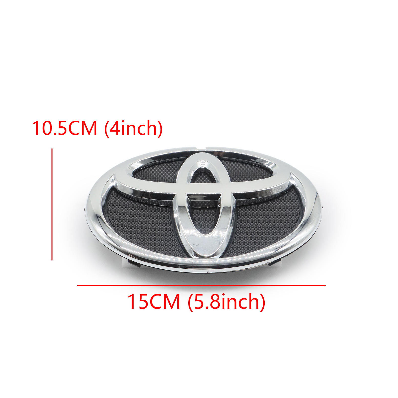 1pc 2007-2009 Camry Plastic 3D Raised Front Grill Emblem Bumper Black Chrome Toyota 75311-06060