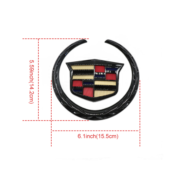 1Pc Escalade SRX CTS CT6 ATS DTS Plastic Front Grille Emblem Colored Black Cadillac