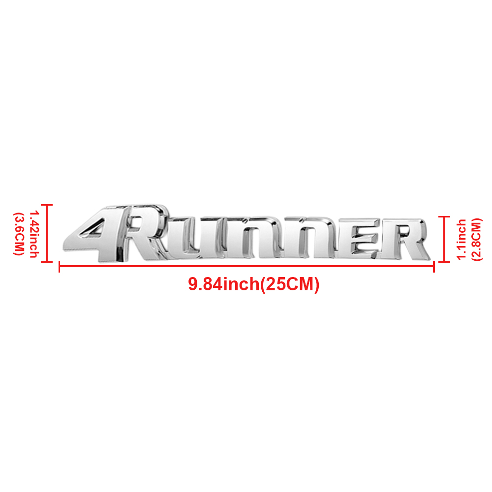 1PCS 1996-2002 4Runner ABS Plastic Letter Rear Tailgate Trunk Gloss Silver Toyota 75445-35060