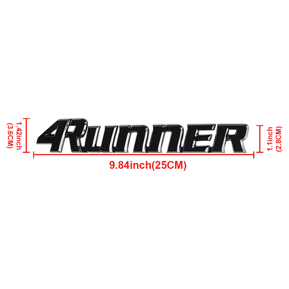 1PCS 1996-2002 4Runner ABS Plastic Letter Rear Tailgate Trunk Gloss Black Toyota 75445-35060