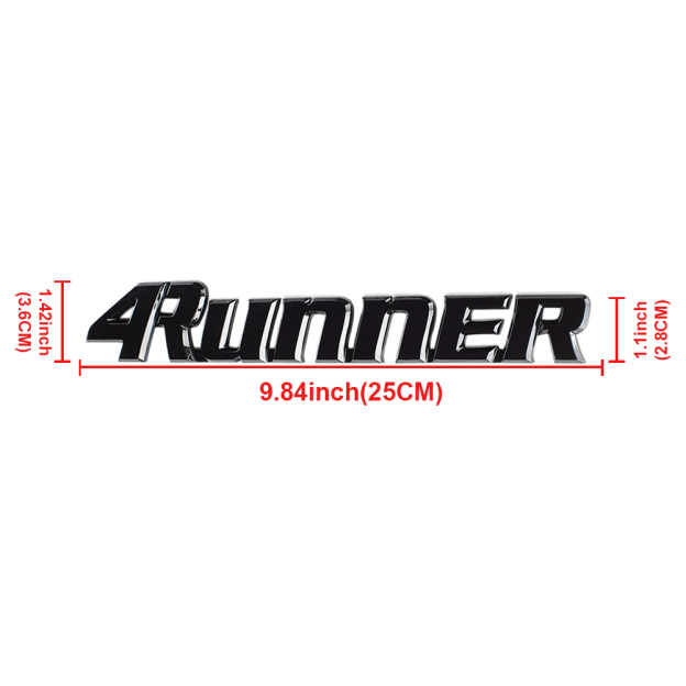 1PCS 1996-2002 4Runner ABS Plastic Letter Rear Tailgate Trunk Gloss Black Toyota 75445-35060