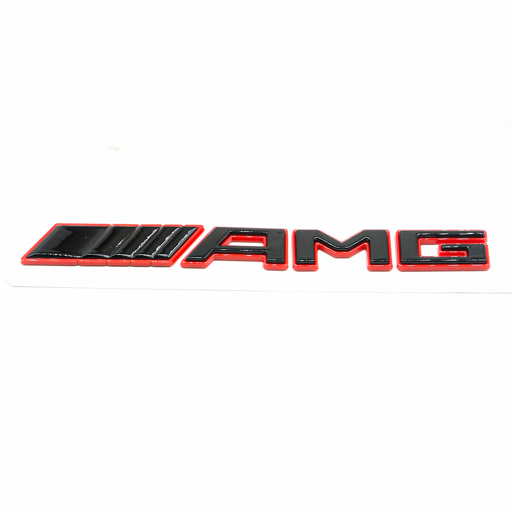 For AMG C63 CL 63 E63 S63 S65 SLK 55 SLS ABS Rear Trunk Letters 3D Sticker Sport Black Red Mercedes-Benz