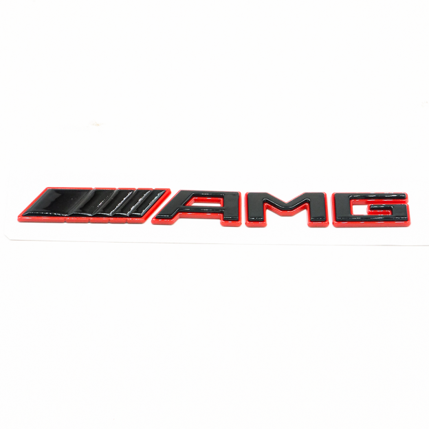 For AMG C63 CL 63 E63 S63 S65 SLK 55 SLS ABS Rear Trunk Letters 3D Sticker Sport Black Red Mercedes-Benz