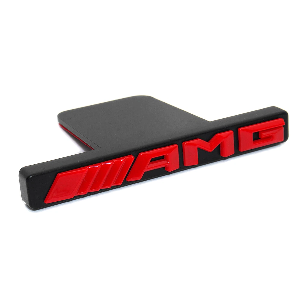 For AMG A C E S SLSLK ML GL CLS GLA GLC GLK GT PanAmericana ABS Front Grille Badge Red Black Mercedes Benz A 205 817 42 01