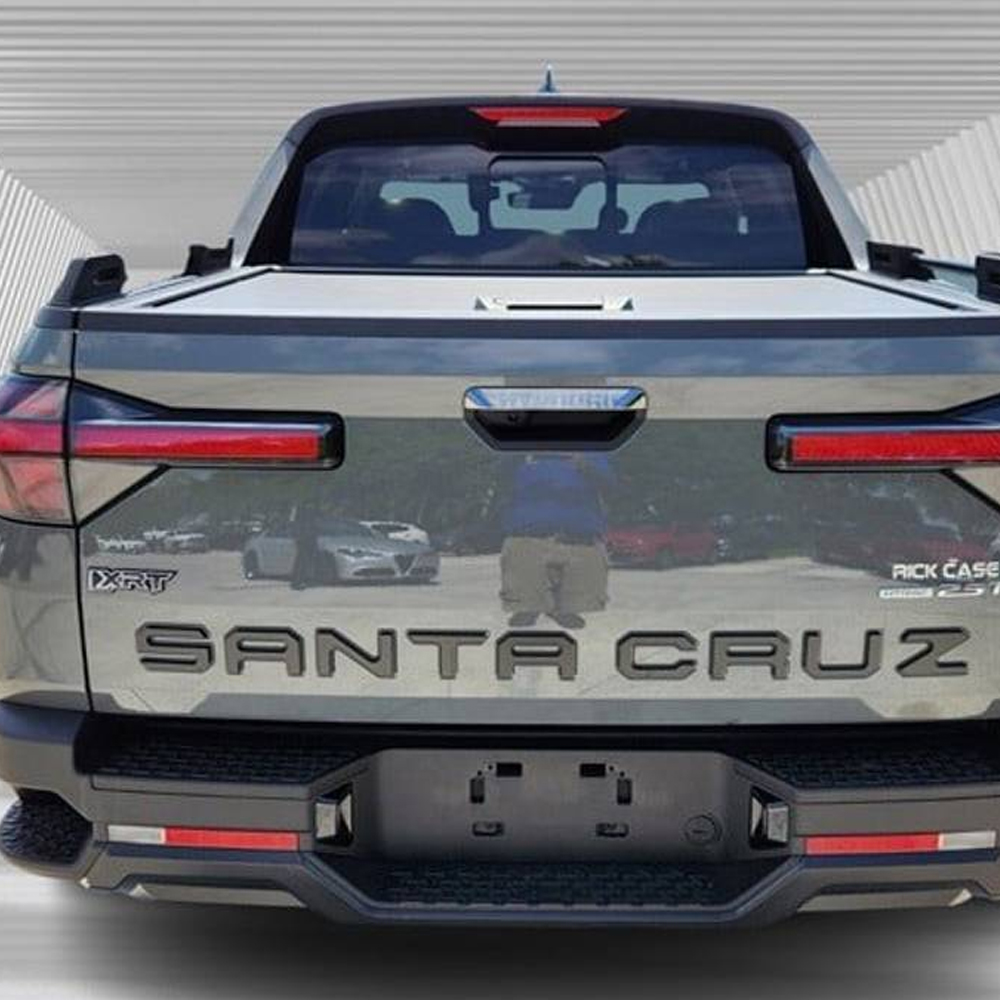 1PC 2022-2025 Santa Cruz ABS Plastic 3D Raised Rear Tailgate Trunk Letter Matte Black Hyundai