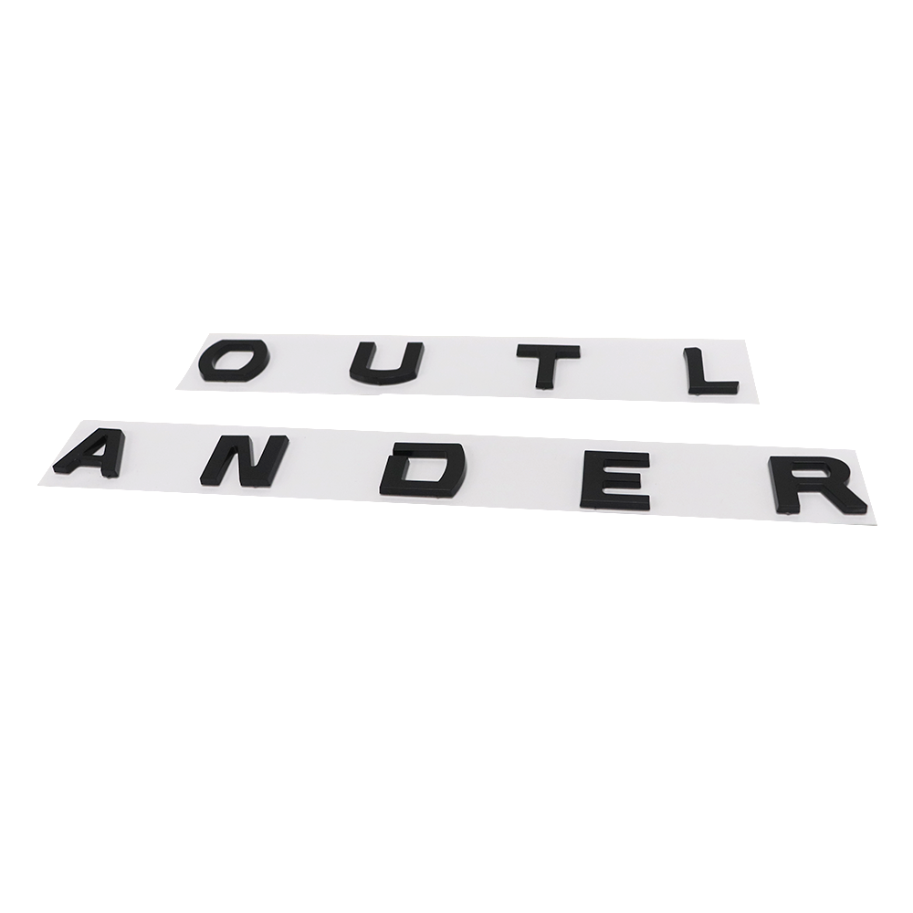 1PC 2003-2021 Outlander ABS Plastic 3D Raised Front Hood Letter Gloss Black Mitsubishi MZ553141EX