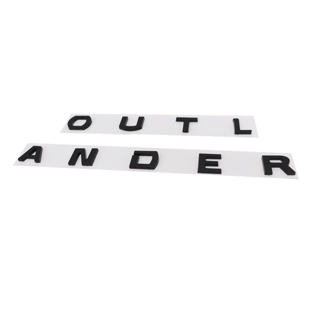 1PC 2003-2021 Outlander ABS Plastic 3D Raised Front Hood Letter Gloss Black Mitsubishi MZ553141EX