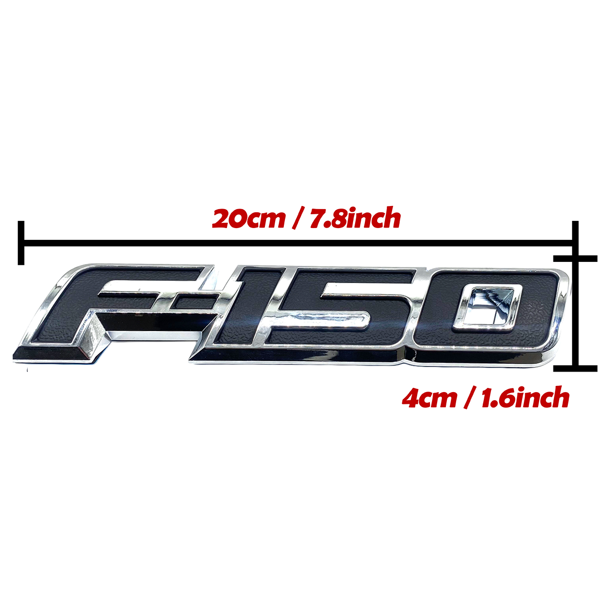 2009-2014 F-150 XLT Raptor Rear Tailgate Badge ABS Black Chrome Ford Trunk Lid Inserts Self-Adhesive Nameplate