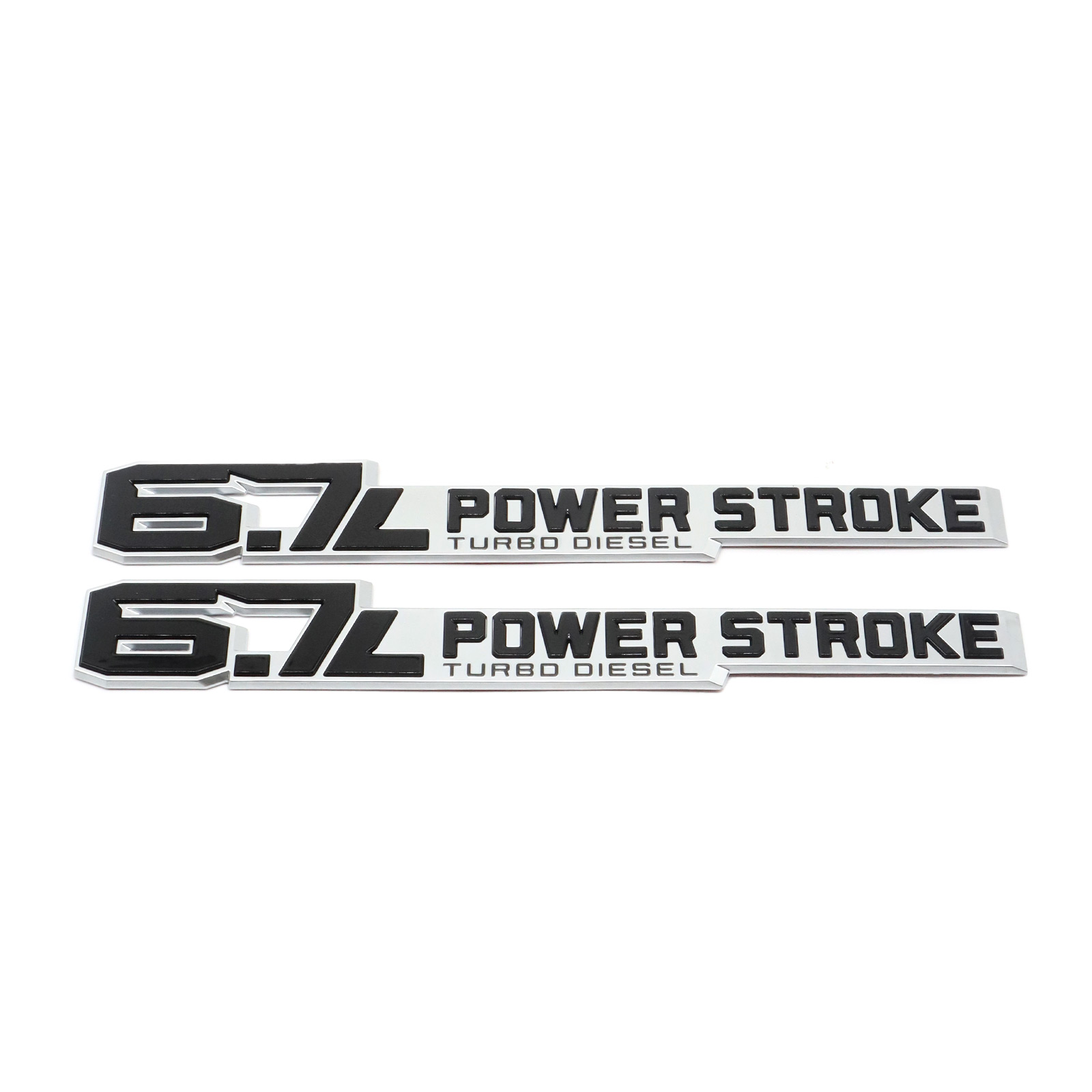 2017-2026 F-250 F-350 F-450 F-550 Super Duty Fender Badge ABS Black Chrome Ford Self-Adhesive Decal Nameplate