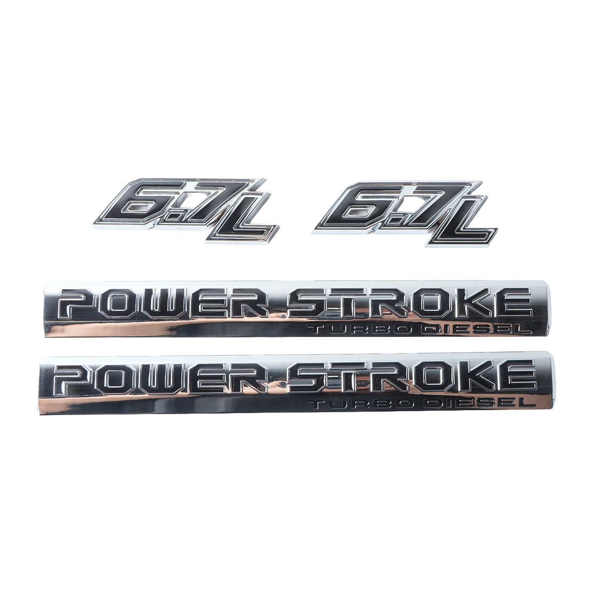 2017-2026 F-250 F-350 F-450 F-550 Super Duty Fender Badge ABS Chrome Black Ford Self-Adhesive Decal Nameplate