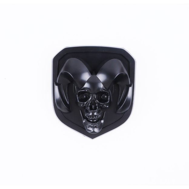 2013-2018 RAM 1500 2500 3500 ABS Rams Skull Head Front Grill Emblem Matte Black Dodge 68140322AA