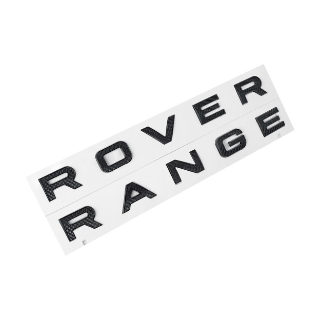 1pc Range Rover Plastic Front Hood / Rear Tailgate Letters Glossy Black Land Rover 