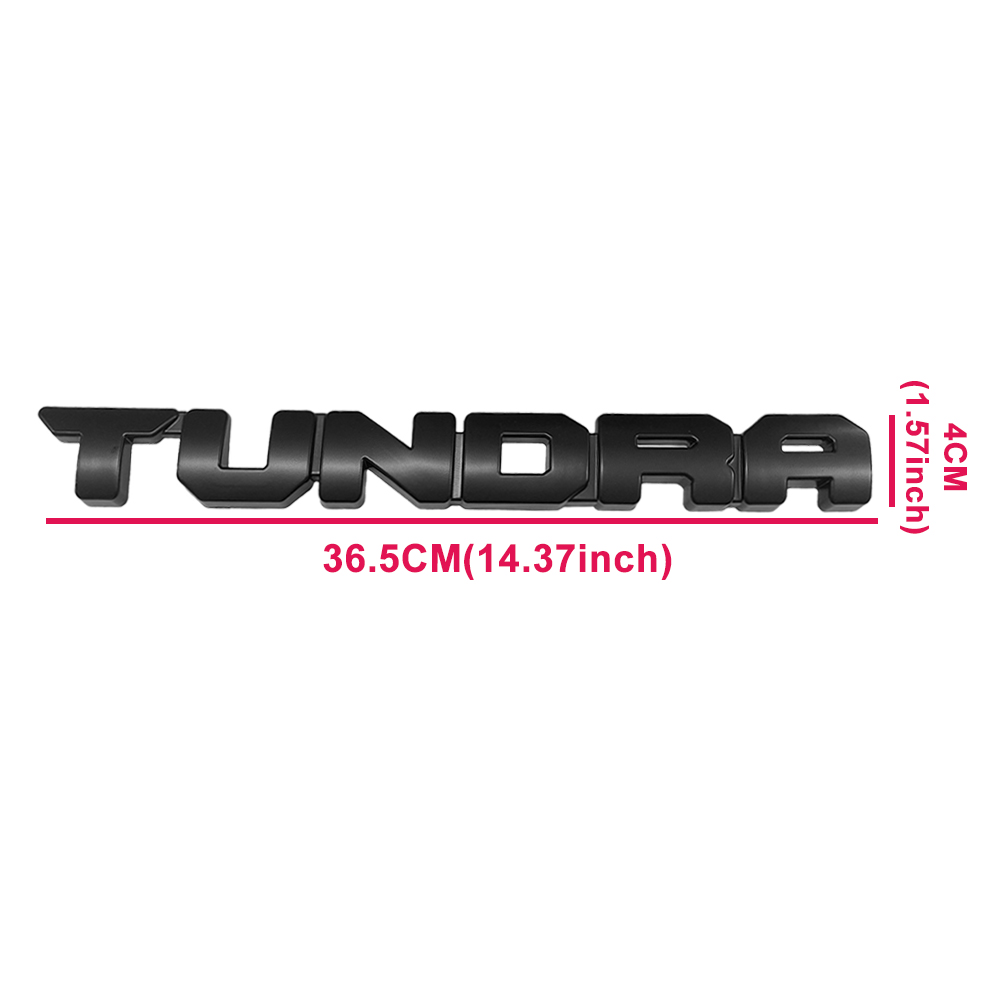 2PCS 2014-2021 TUNDRA ABS Blackout 3D Overlay Side Door Letter Matte Black Toyota PT948-34181-02