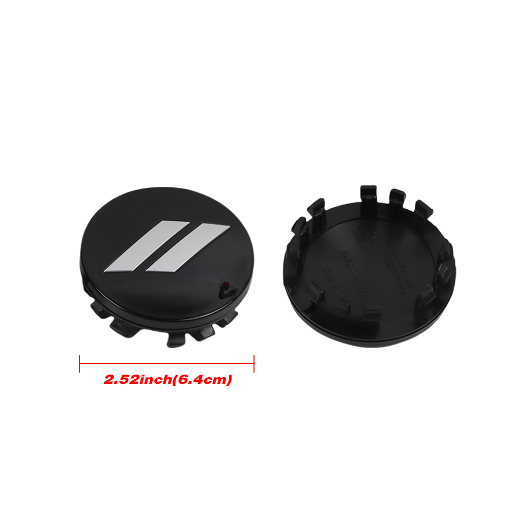 2008-2022 Challenger Durango Gloss Black Silver Slash Wheel Center Caps ABS Dodge 6CZ27RXFAA