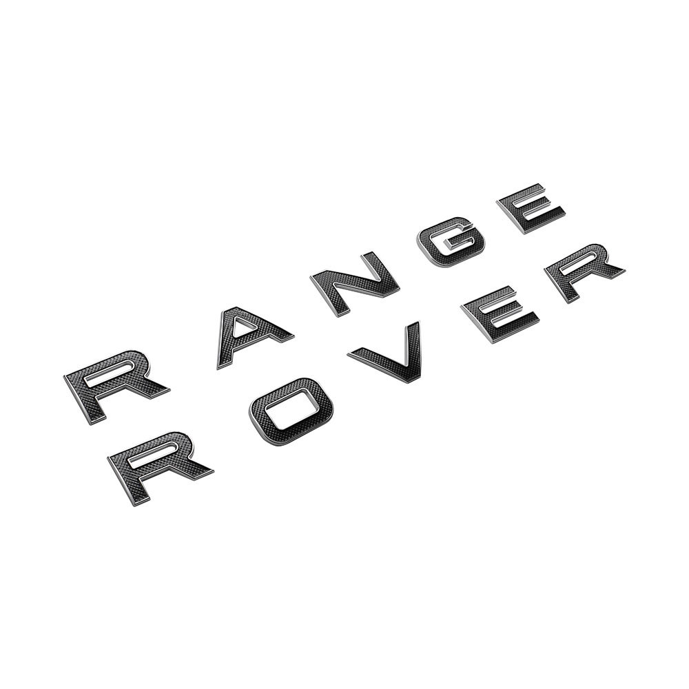 1pc Range Rover Plastic Front Hood / Rear Tailgate Letters Chrome Black Land Rover 