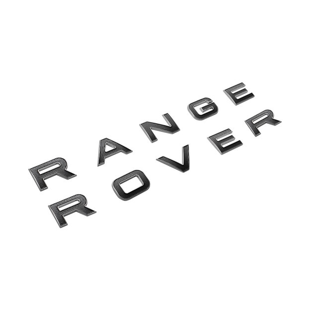 1pc Range Rover Plastic Front Hood / Rear Tailgate Letters Chrome Black Land Rover 