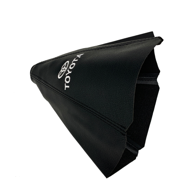 1pcs Car Knob Stitch Leather Shifter Shift Gear Knob Boot Cover Pvc Black Toyota
